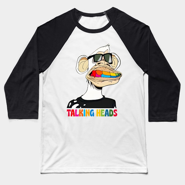 Talking Heads ••• Original Retro Fan Artwork Baseball T-Shirt by unknown_pleasures